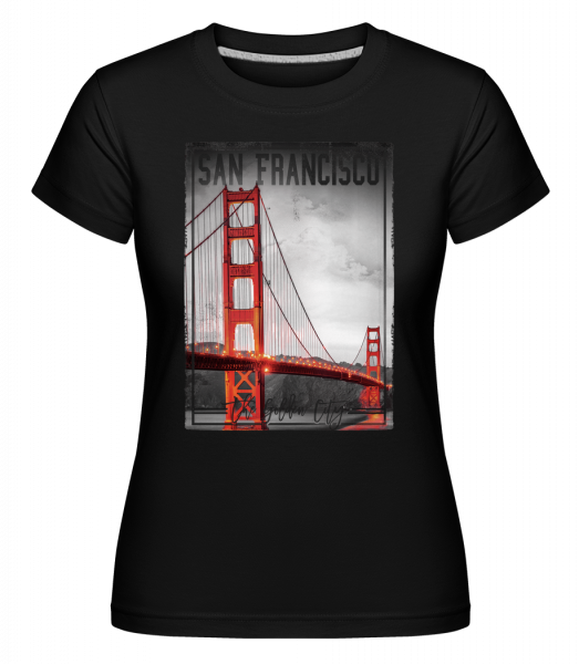 San Francisco Golden City - Shirtinator Frauen T-Shirt - Schwarz - Vorn