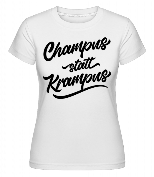 Champus Statt Krampus - Shirtinator Frauen T-Shirt - Weiß - Vorn