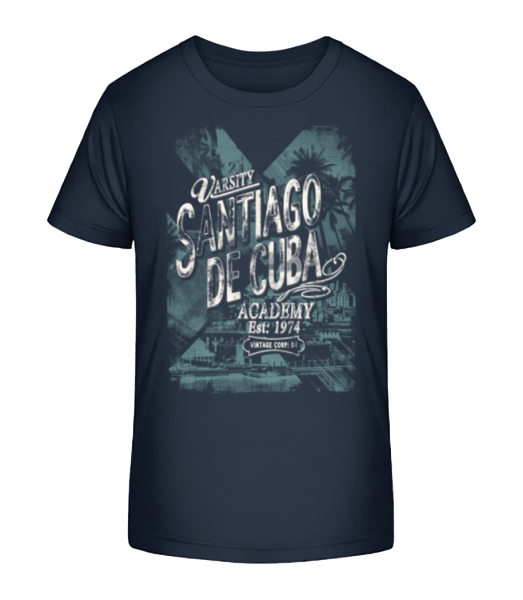 Varsity Santiago De Cuba - Kid's Bio T-Shirt Stanley Stella - Navy - Front