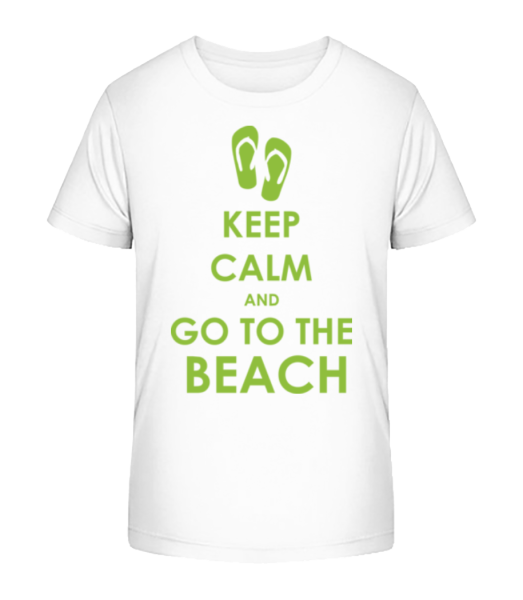 Go To The Beach - Kid's Bio T-Shirt Stanley Stella - White - Front