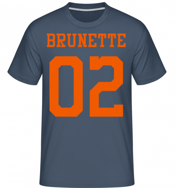 Brunette 02 - Shirtinator Männer T-Shirt - Denim - Vorn