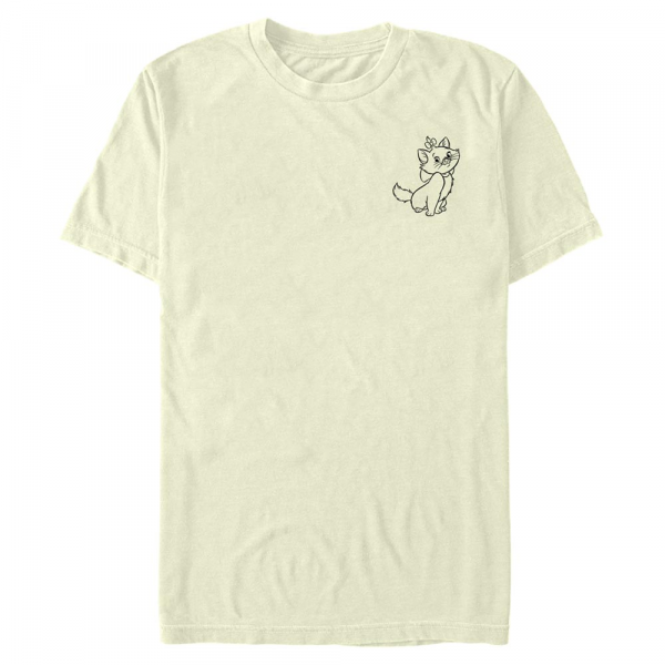 Disney Classics - The Aristocats - Marie Line - Men's T-Shirt - Cream - Front