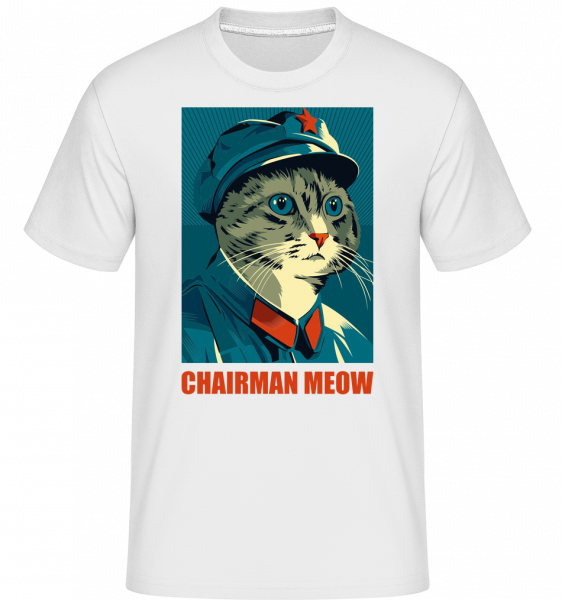 Chairman Meow -  Shirtinator Men's T-Shirt - White - Front