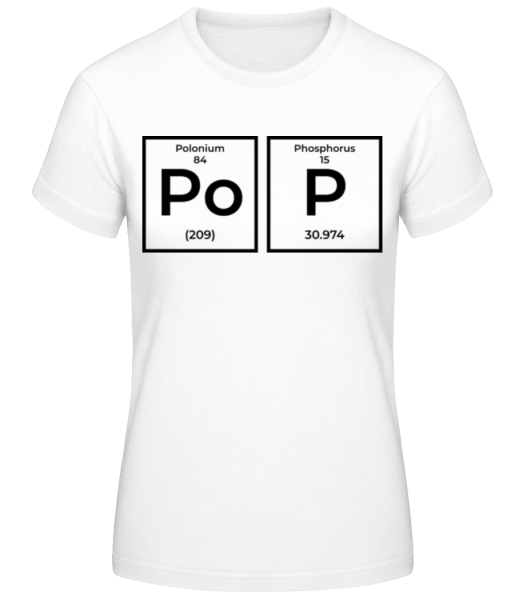Pop Periodic Table - Frauen Basic T-Shirt - Weiß - Vorne