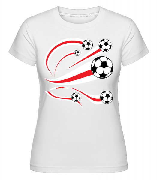 England Fahnen Fußball - Shirtinator Frauen T-Shirt - Weiß - Vorn