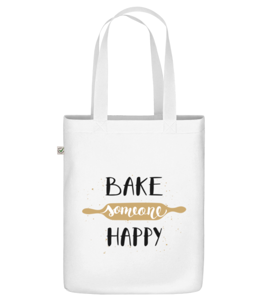 Bake Someone Happy - Organic tote bag - White - Front