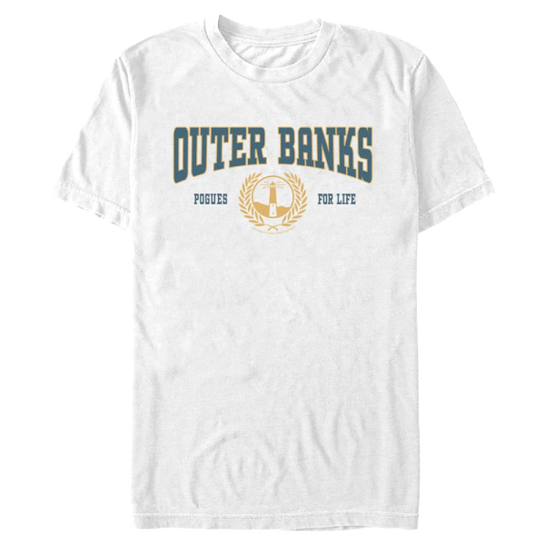 Netflix - Outer Banks - Logo Collegiate - Männer T-Shirt - Weiß - Vorne