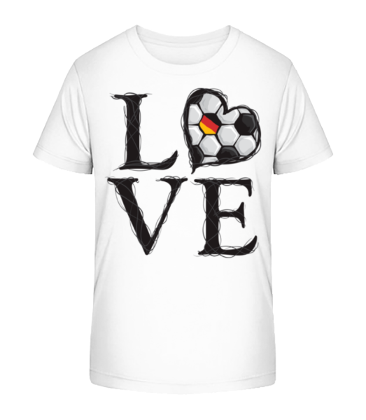 Football Love Germany - Kid's Bio T-Shirt Stanley Stella - White - Front
