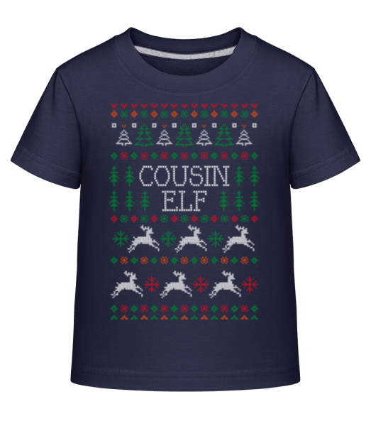 Cousin Elf - Kid's Shirtinator T-Shirt - Navy - Front