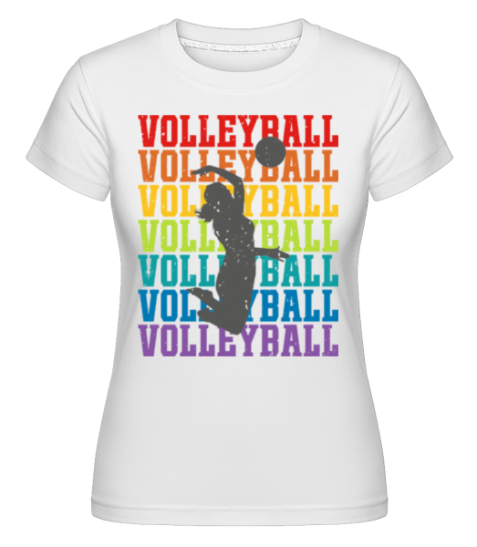 Volleyball Retro Woman -  Shirtinator Women's T-Shirt - White - Front