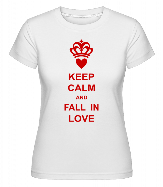 Keep Calm And Fall In Love -  Shirtinator Women's T-Shirt - White - Front