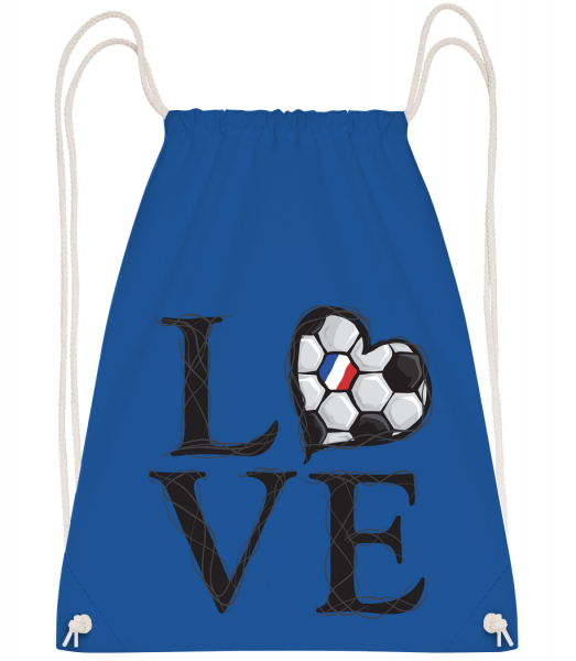 Football Love France - Drawstring Backpack - Royal blue - Vorn