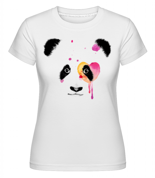 Watercolor Panda -  Shirtinator Women's T-Shirt - White - Vorn