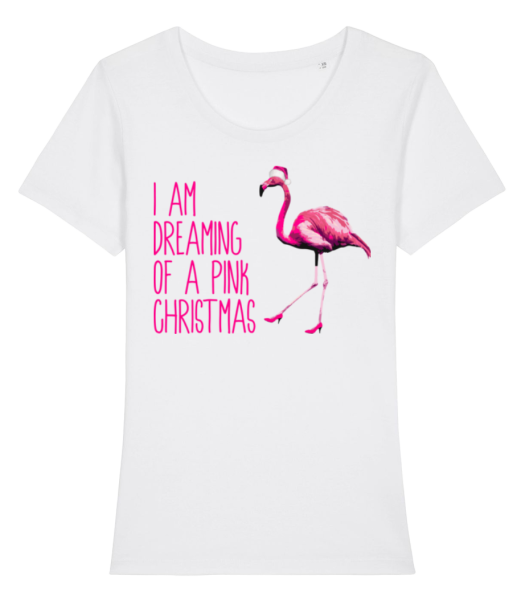 Pink Christmas - Women's Organic T-Shirt Stanley Stella - White - Front