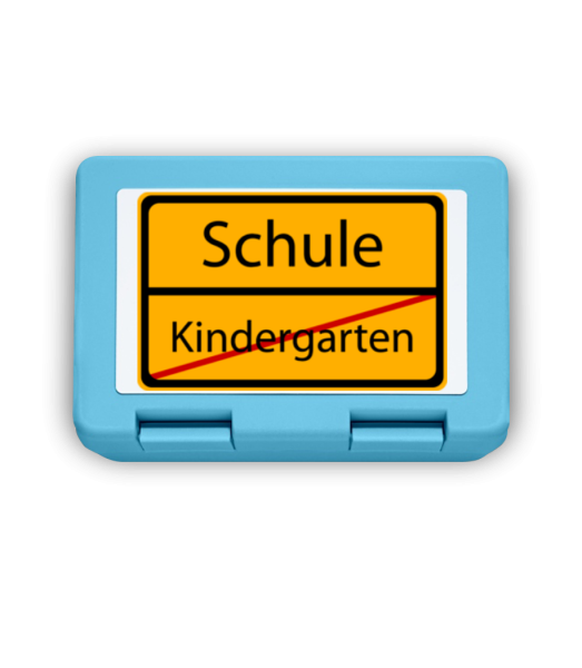 Schule Kindergarten Vorbei - Brotdose - Hellblau - Vorne