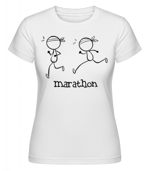 Marathon Icon -  Shirtinator Women's T-Shirt - White - Front
