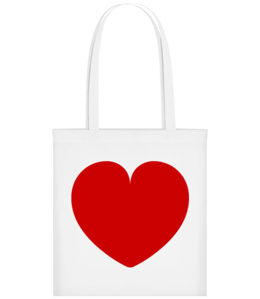 Herz - Stofftasche - Weiß - Vorne