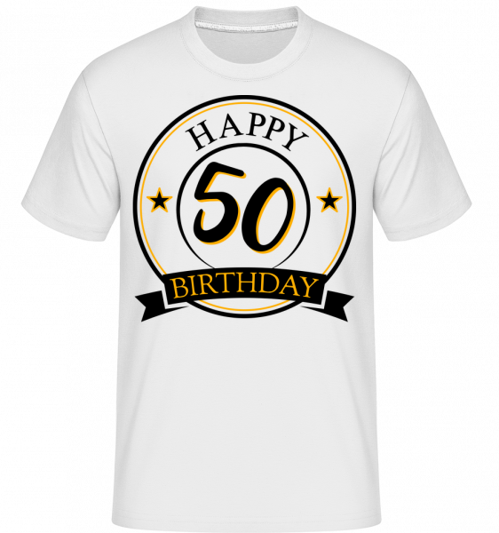 Happy Birthday 50 -  Shirtinator Men's T-Shirt - White - Vorn