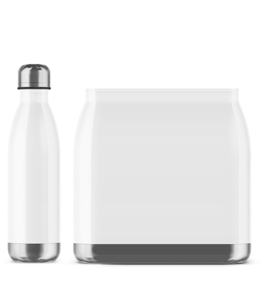Thermos bottle 750 ml  - White / Silver - Front